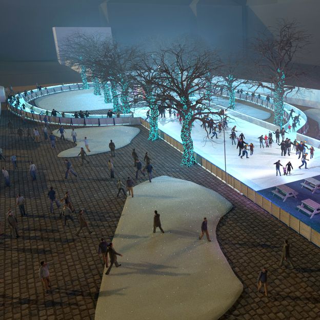 Városháza park jégpálya 2023